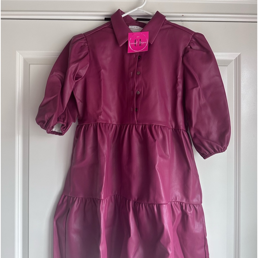 Medium Pleather dress. NWT - Picture 5 of 6